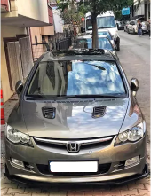 Üniversal Her Araca Uyumlu Piano Black Kaput Üstü Havalandırma Izgarası - 1