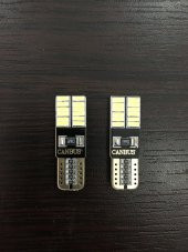 24 Ledli T10 Dipsiz Beyaz Park Ledi Ampulü 12V Cob Led SMD Canbus - 1