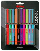 Rotring Fineliner Keçe Uçlu 10lu Kalem Seti - 1
