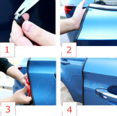 Araç Kapı Koruma Fitili Çarpma Çizik Önleyici Fitil U Tip Siyah 5 Metre - 6