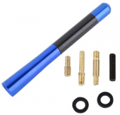 Araç Anten Karbon Desenli Spor Çubuk Metal Radio Anteni Mavi - 1