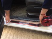 5D Tampon Bagaj Kapı Eşiği Koruyucu Şerit Bant Kırmızı PianoBlack - 6