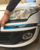 5D Tampon Bagaj Kapı Eşiği Koruyucu Şerit Bant Mavi Piano Black - 4