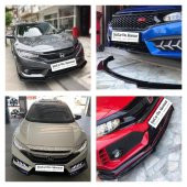 Honda Civic FC5 Esnek 3 Parça Lip Piano Black Flaplı Kanatlı - 1