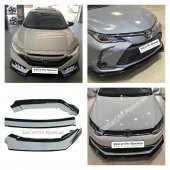 Toyota Corolla Esnek 3 Parça ABS Lip Piano Black Flaplı Kanatlı - 5