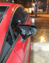 Araca Özel Batman Yarasa Ayna Kapağı Piano Black ABS Plastik - 7