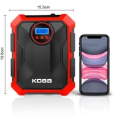 KOBB KB200 12Volt 150 PSI Ayarlanabilir Dijital Basınç Göstergeli Hava Lastik Şişirme Pompası thumbnail 3