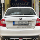 Skoda Rapid Bagaj Üstü Slim Spoiler Piano Black Parlak Siyah - 2