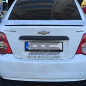 Chevrolet Aveo Bagaj Üstü Slim Spoiler Piano Black Parlak Siyah - 1