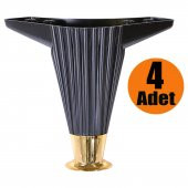 Mobilya Kanepe Masa Sehpa Ayağı Baza Ayak Siyah 12 cm (4 ADET) - 1