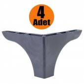 Mobilya Kanepe Sehpa Puf Koltuk Ayağı 10 cm Antrasit Baza Ayak (4 ADET) - 1