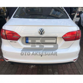 Wv Jetta Mk6 Bagaj Üstü Slim Spoiler Piano Black Parlak Beyaz - 1