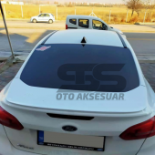 Ford Focus 3- 3,5 Bagaj Üstü Slim Spoiler Piano Black Parlak Beyaz - 4