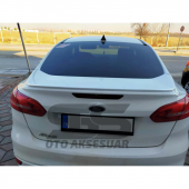 Ford Focus 3- 3,5 Bagaj Üstü Slim Spoiler Piano Black Parlak Beyaz - 5