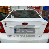 Ford Focus 2 - 2,5 Bagaj Üstü Slim Spoiler Piano Black Parlak Beyaz - 1