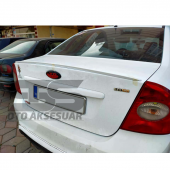 Ford Focus 2 - 2,5 Bagaj Üstü Slim Spoiler Piano Black Parlak Beyaz - 3