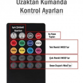 Müziğe Sese Duyarlı Ayak Altı Led Kumandalı Rgb - 4