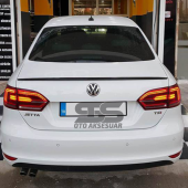 Sts Oto Aksesuar Vw Jetta Mk6 Bagaj Üstü Spoiler Bagaj Çıtası Piano Black 2010-2017 - 7