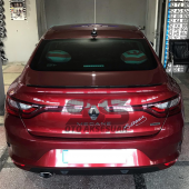Sts Oto Aksesuar Renault Megane 4 Sedan Kasa Uyumlu Bagaj Üstü Spoiler Piano Black - 4