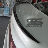 Sts Oto Aksesuar Renault Megane 4 Sedan Kasa Uyumlu Bagaj Üstü Spoiler Piano Black - 5