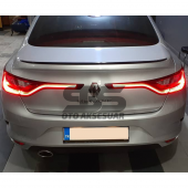 Sts Oto Aksesuar Renault Megane 4 Sedan Kasa Uyumlu Bagaj Üstü Spoiler Piano Black - 6