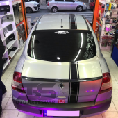 Sts Oto Aksesuar Renault Megane 2 Sedan Bagaj Üstü Spoiler Bagaj Çıtası Piano Black - 1