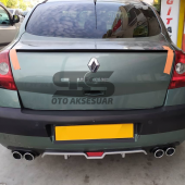 Sts Oto Aksesuar Renault Megane 2 Sedan Bagaj Üstü Spoiler Bagaj Çıtası Piano Black - 5