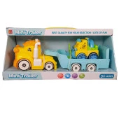 Birlik Oyuncak Sürtmeli Kırılmaz Trailer Vagonlu Kamyon 36cm Sarı - 1