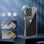 Vendas iPhone 14 Pro Uyumlu (14 Pro) First Serisi Sgs Darbe Lisanslı Şeffaf Kılıf + 5D Cam Ekran Koruyucu - 12
