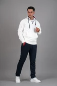 PAUL MARTİN 3 İPLİK DİK YAKA FERMUARLI CEPLİ SWEATSHİRT - 1