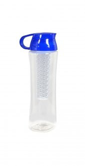 Detoks Matara Suluk 650 Ml Şeffaf Plastik (Mavi Kapak) - 1