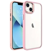 Vendas iPhone 14 Plus Uyumlu Kupa Serisi Metal Buton ve Kamera Çerçeveli Colour Corner Elektroplated Kılıf - 6