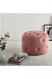 İndirim Çadırı Puf & Benç Oval-Kapitoneli Silenebilir Kumaş Pembe K1 - 2