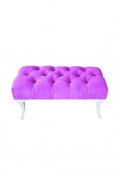 Puffy Home Puf & Benç 45*90-Pls Ayak Silenebilir Kumaş Pembe - 1