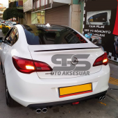 Sts Oto Aksesuar Opel Astra J Sedan Kasa Bagaj Üstü Slim Spoiler Piano Black Parlak - 5