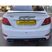 Sts Oto Aksesuar Hyundai Accent Blue Bagaj Üstü Slim Spoiler Parlak Siyah - 2