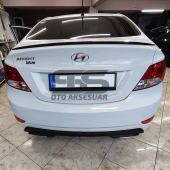 Sts Oto Aksesuar Hyundai Accent Blue Bagaj Üstü Slim Spoiler Parlak Siyah - 4
