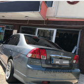 Sts Oto Aksesuar Honda Vtec 2001-2005 Bagaj Üstü Slim Spoiler Parlak Siyah - 2