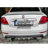 Sts Oto Aksesuar Fiat Linea Bagaj Üstü Spoiler Bagaj Çıtası Piano Black - 5