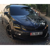 Sts Oto Aksesuar Skoda Superb Mk3 2015-2021 Batman Yarasa Ayna Kapağı Piano Black Abs Plastik - 4