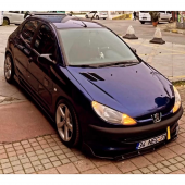Sts Oto Aksesuar Peugeot 206 1998-2012 Uyumlu Batman Yarasa Ayna Kapağı Piano Black Abs Plastik - 1