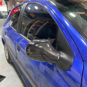 Sts Oto Aksesuar Peugeot 206 1998-2012 Uyumlu Batman Yarasa Ayna Kapağı Piano Black Abs Plastik - 2