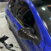 Sts Oto Aksesuar Peugeot 206 1998-2012 Uyumlu Batman Yarasa Ayna Kapağı Piano Black Abs Plastik - 3