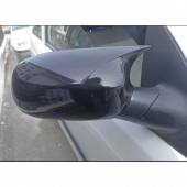 Sts Oto Aksesuar Opel Corsa C 2000-2006 Uyumlu Batman Yarasa Ayna Kapağı Piano Black Abs Plastik - 3