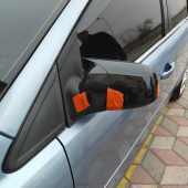 Sts Oto Aksesuar Ford Focus 2  2009-2012 Uyumlu Makyajsız Batman Yarasa Ayna Kapağı Piano Black Abs Plastik - 1