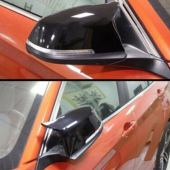 Sts Oto Aksesuar F10 Lcı 2013-2016 Makyajlı Kasa Batman Yarasa Ayna Kapağı Piano Black Abs Plastik - 4