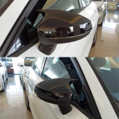 Sts Oto Aksesuar A5 B9 Sinyalli 2016-2020 Uyumlu Batman Yarasa Ayna Kapağı Piano Black Abs Plastik - 1