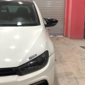 Sts Oto Aksesuar  Scirocco 2008-2016 Batman Yarasa Ayna Kapağı Piano Black Abs Plastik - 8