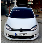 Sts Oto Aksesuar  Golf 6 2008-2012 Batman Yarasa Ayna Kapağı Piano Black Abs Plastik - 6