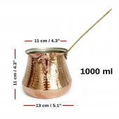 Shark Anatolia Bakır Sütlük 1 Litre thumbnail 4